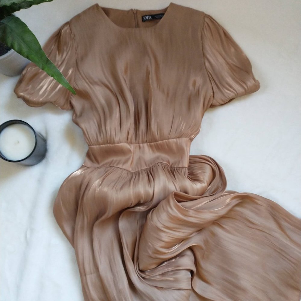 Zara Gold Dress - Medium